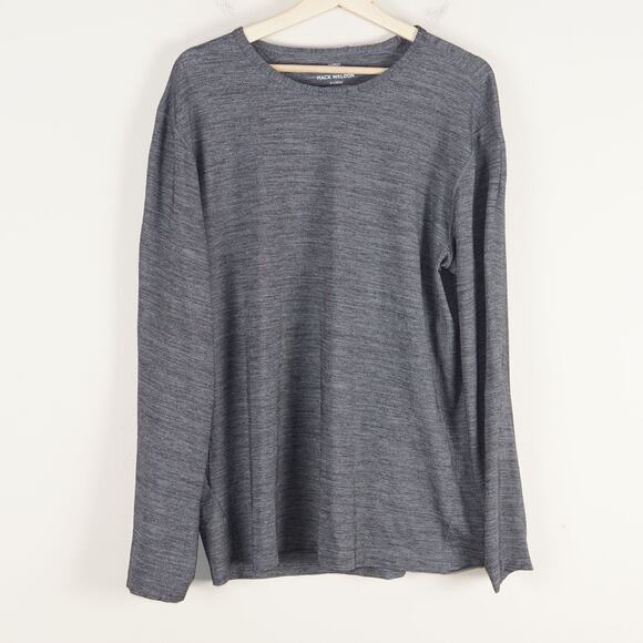 Mack Weldon Airknitx Long Sleeve Heather Gray Performance Shirt Mens Sz XL - Picture 1 of 6